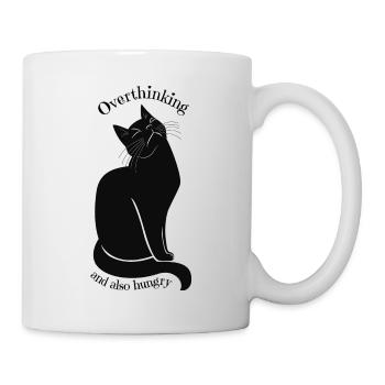 overthinking cat (and also hungry) - Mug - white - Right