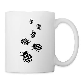 Granate waffe icon - Tasse - Weiß - Rechts
