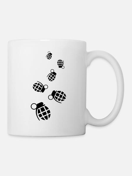 Granate waffe icon - Tasse - Weiß