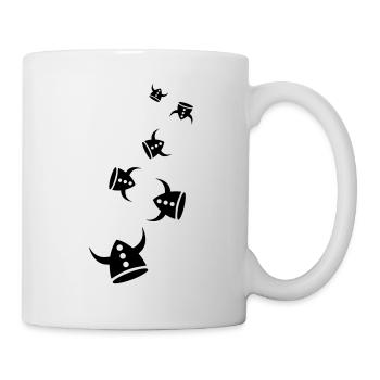 Wikinger Helm - Tasse - Weiß - Rechts