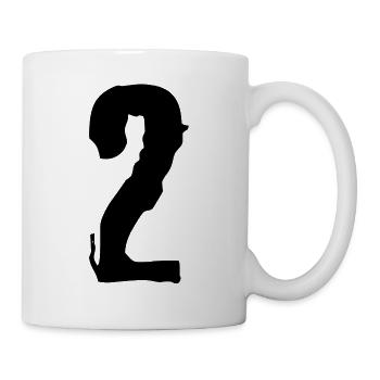 Maillot numéro 2 - Mug blanc - blanc - Droite