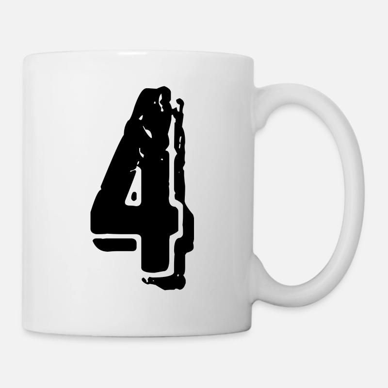 Maillot numéro 4 - Mug blanc - blanc