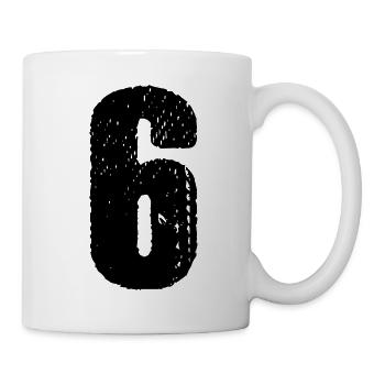 Maillot numéro 6 - Mug blanc - blanc - Droite