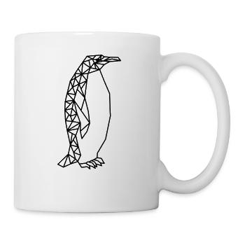 Pingouin géométrique - Mug blanc - blanc - Droite