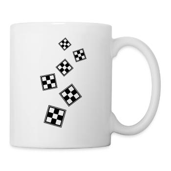 Schachbrett symbol - Tasse - Weiß - Rechts