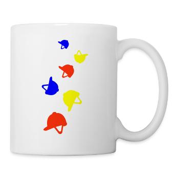 Icône du chapeau de cavalier - Mug blanc - blanc - Droite