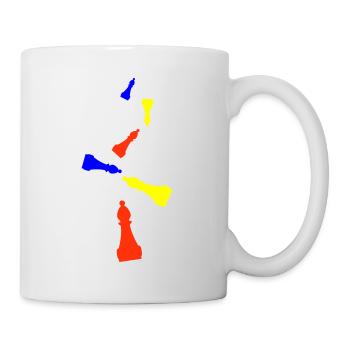 Schachfigur symbol - Tasse - Weiß - Rechts