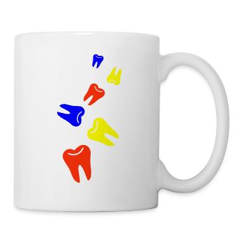 Symbole de l’icône de la dent - Mug blanc - blanc - Droite