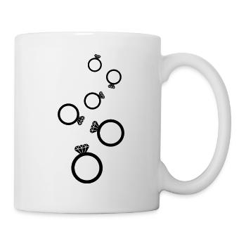 Eheringe symbol - Tasse - Weiß - Rechts