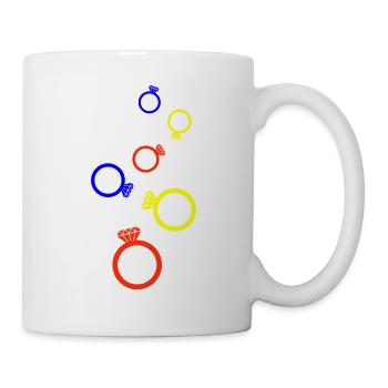 Eheringe Bunt - Tasse - Weiß - Rechts