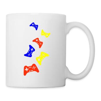 Manette de symbole de jeu colorée - Mug blanc - blanc - Droite