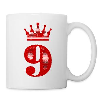 9 Zahl Krone - Tasse - Weiß - Rechts