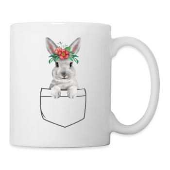 Lapin dans votre poche Lapin de Pâques - Mug blanc - blanc - Droite