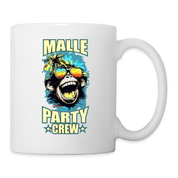 malle party crew affe - Tasse - Weiß - Rechts