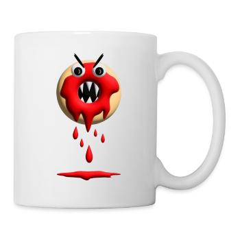 Halloween Donut rot vor Wut. - Tasse - Weiß - Rechts