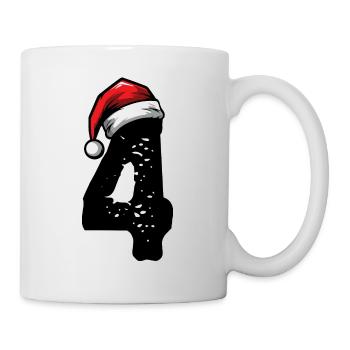 4 Numéro de Noël - Mug blanc - blanc - Droite