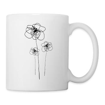Three Flowers Black - Mug - white - Right