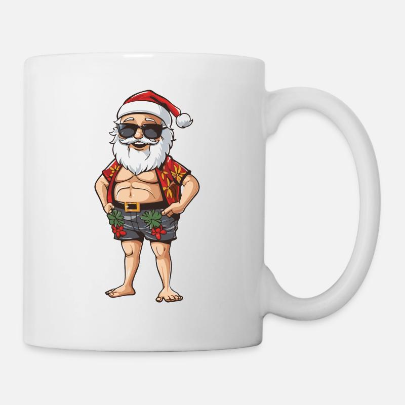Weihnachtsmann Urlaub Santa - Tasse - Weiß