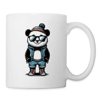 Cool panda with sunglasses - Mug - white - Right