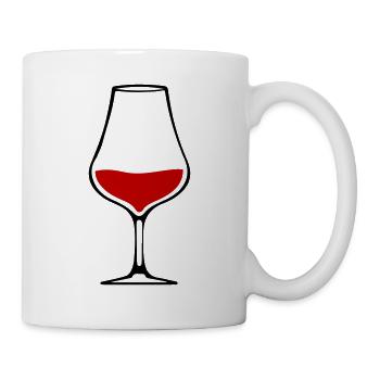 Red Wine Glass Wine Symbol - Mug - white - Right