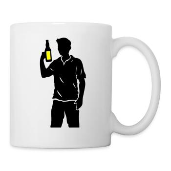 Drinking Team Flasche - Tasse - Weiß - Rechts