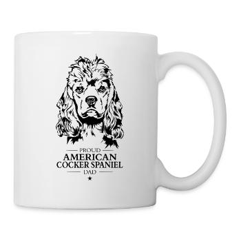 American Cocker Spaniel Dad Hunde Wilsigns - Tasse - Weiß - Rechts