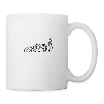 Evolution Tennis Female White Grunge - Tasse - Weiß - Rechts