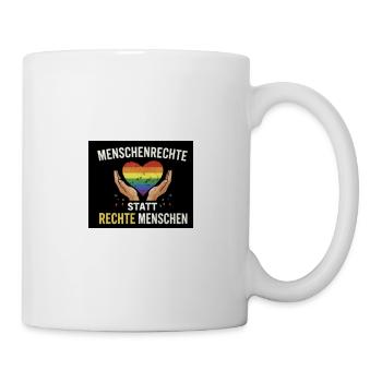 Human rights instead of right-wing people - Mug - white - Right