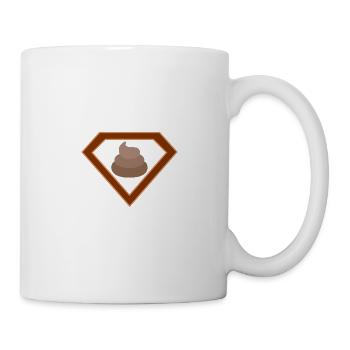 Super Kot Haufen Scheiße witzig humor Geschenk - Tasse - Weiß - Rechts