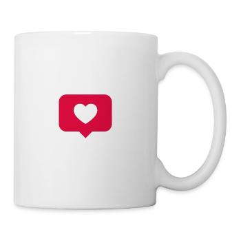 Coeur Instagram comme - Mug blanc - blanc - Droite
