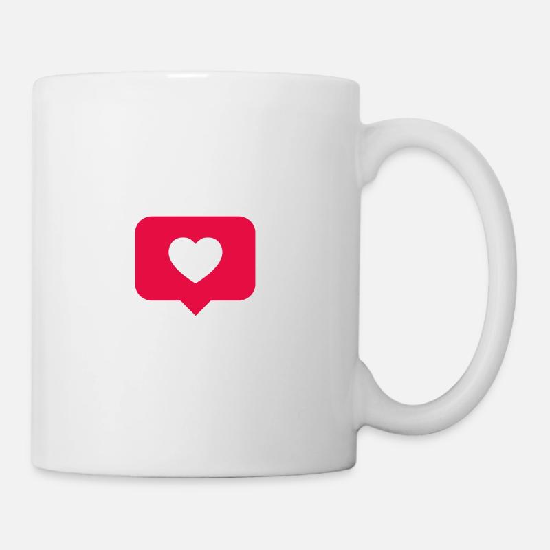 Instagram Herz like - Tasse - Weiß