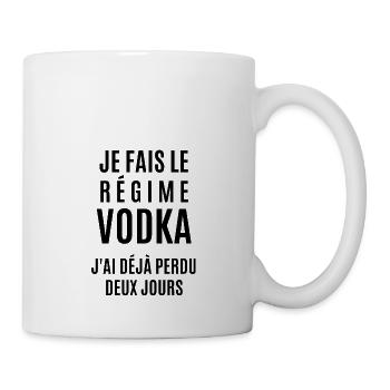régime vodka - Mug blanc - blanc - Droite