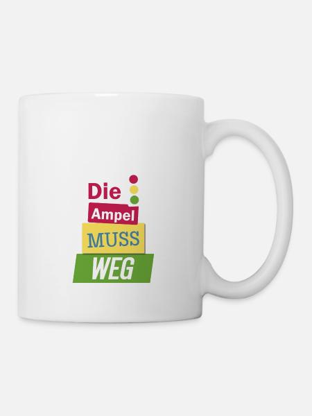 Bauernprotest Streik Demo Wut Die Ampel muss weg - Tasse - Weiß