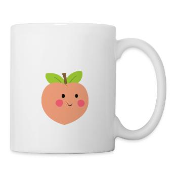 Süßer Pfirsich - Tasse - Weiß - Rechts