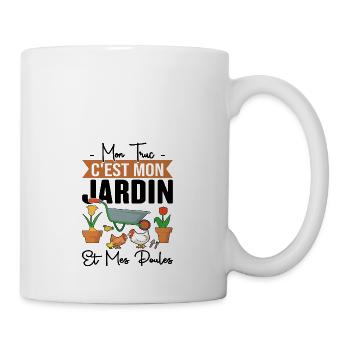 Mon Truc C'est Mon Jardin Et Mes Poules Cadeau - Mug blanc - blanc - Droite