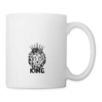 King Lion Animal Design - Simple and elegant - Mug - white - Right