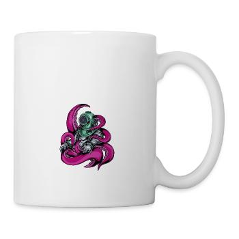 Taucher Octopus - Tasse - Weiß - Rechts