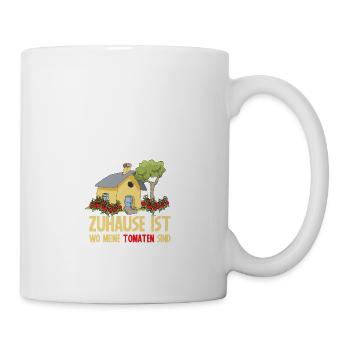 Zuhause Ist Wo Meine Tomaten Sind Tomaten Tomaten - Tasse - Weiß - Rechts