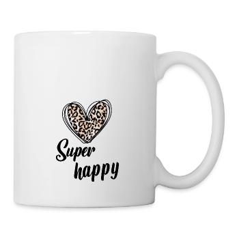 Super happy - Mug blanc - blanc - Droite