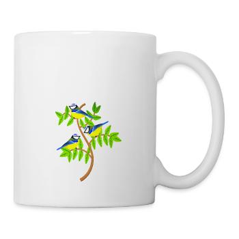 Mésanges - Mug blanc - blanc - Droite