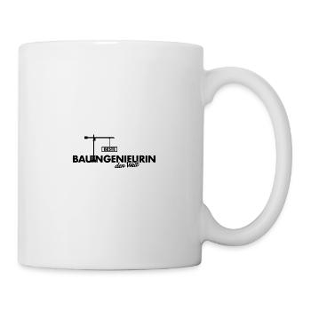 Bauingenieurin Ingenieur Kran beste der Welt - Tasse - Weiß - Rechts