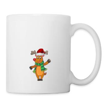 Rudolph le renne au nez rouge vilain Noël - Mug blanc - blanc - Droite