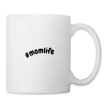 Momlife Hashtag Cute Minimalist Mom Shirt - Mug - white - Right