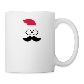 Hipster Weihnachtsmann - Tasse - Weiß - Rechts