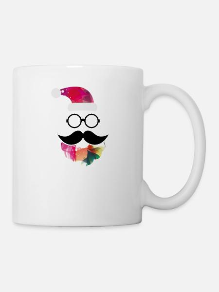 Der Hipster-Weihnachtsmann macht jo hohoho - Tasse - Weiß