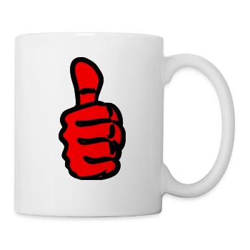 grands-pouces-Up - Mug blanc - blanc - Droite