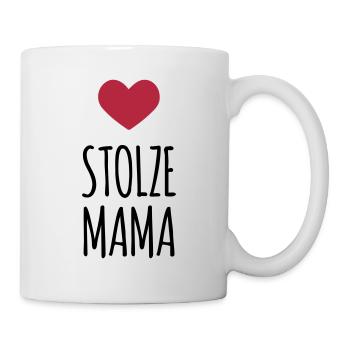 Stolze Mama (dh) - Tasse - Weiß - Rechts