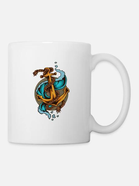 Tätowierungsanker - Tasse - Weiß