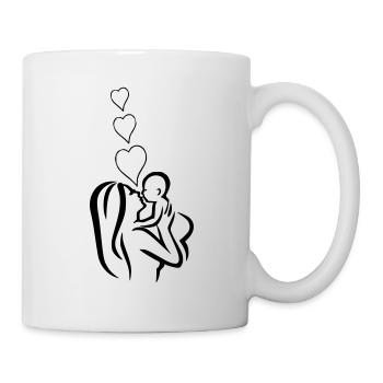 Mother with baby - Mug - white - Right