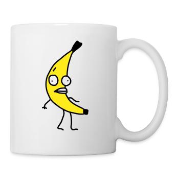 Lustig Banane Cool - Tasse - Weiß - Rechts